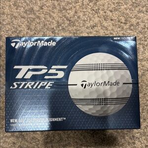 TaylorMade TP5 Stripe Golf Balls - Blue and White